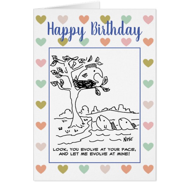 Evolution. Ein Fisch ist im Baum nistend (Vorne)