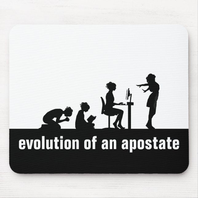 "Evolution eines Apostaates" Mousepad (Vorne)