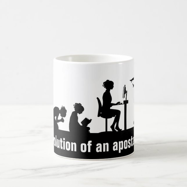 "Evolution eines Apostaates" Tasse (Mittel)