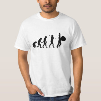 Evolution eines Bass-Schlagzeugers (grundlegendes T-Shirt