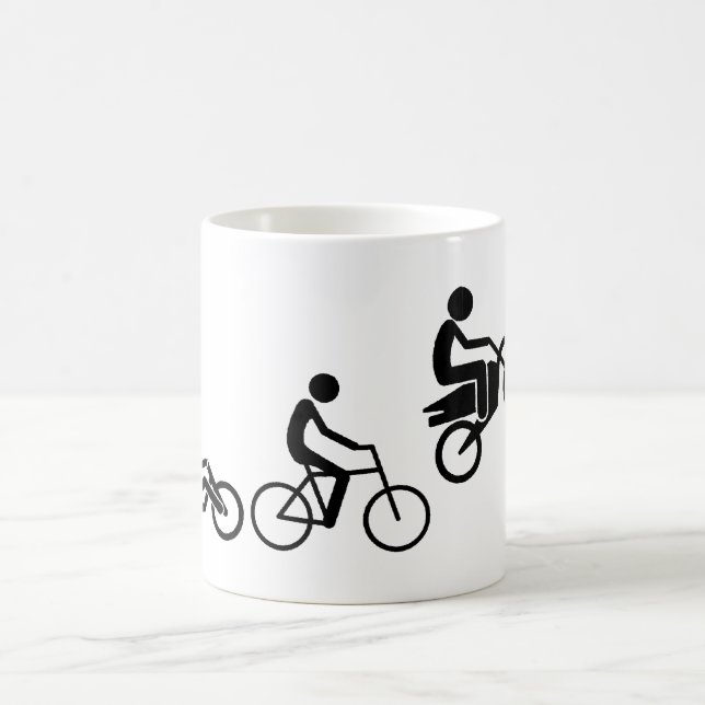 Evolution eines Fahrers Dirt Bike Motocross Funny  Tasse (Mittel)