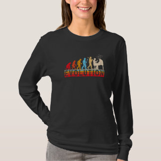 Evolution eines Pianisten im Retro-Stil T-Shirt
