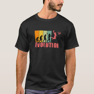 Evolution eines Retro-Basketball-Evolution T-Shirt