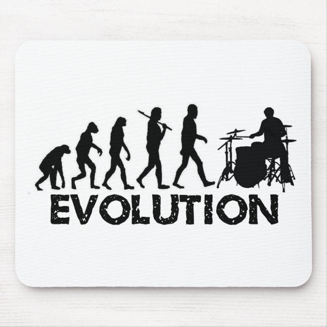 Evolution eines Schlagzeugers Mousepad (Vorne)