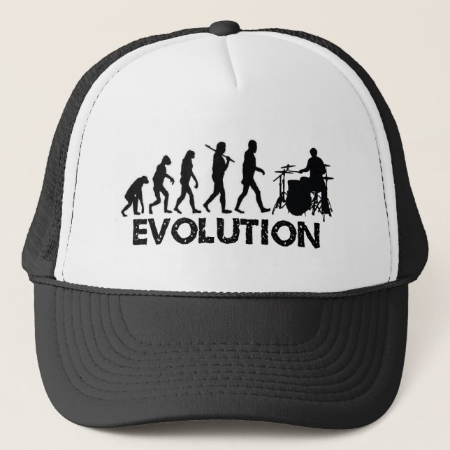 Evolution eines Schlagzeugers Truckerkappe (Vorderseite)