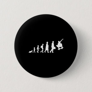 Evolution eines Skateboardfahrers Skater Skateboar Button