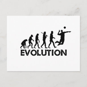 Evolution eines Volleyballspielers Postkarte
