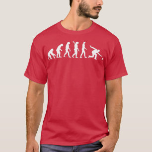 Evolution eines Zehn-Button-Bowler-Bowling T T-Shirt