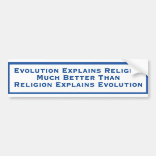 Evolution erklärt Religion Autoaufkleber
