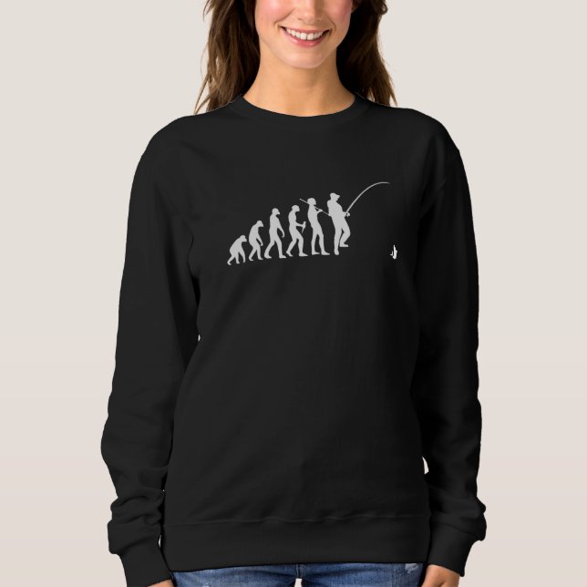 Evolution Evolution Fischerei Sweatshirt (Vorderseite)