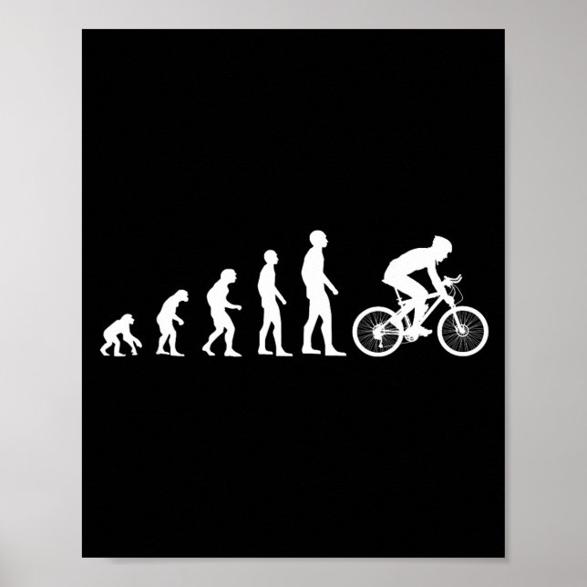 Evolution Fahrrad Mann Humor Radfahrer Lustig  Poster (Vorne)