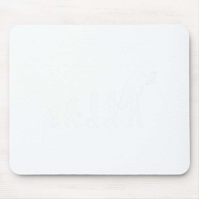 Evolution Falconer Falken Falknerei Falconeria Mousepad (Vorne)