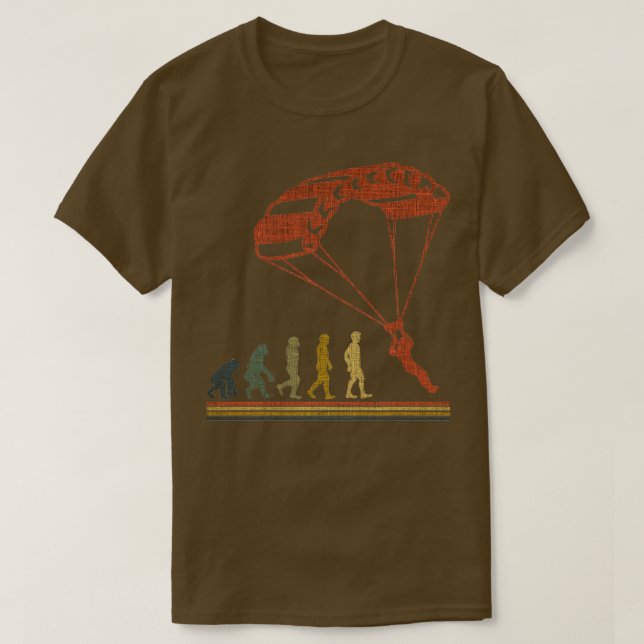 Evolution Fallschirmspringen T-Shirt (Design vorne)