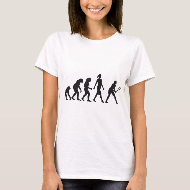 evolution female tennis player T-Shirt (Vorderseite)