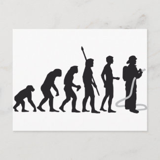 Evolution Firefighter Postkarte