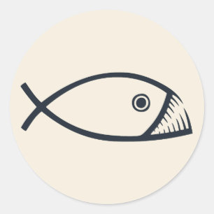 Evolution Fisch Runder Aufkleber