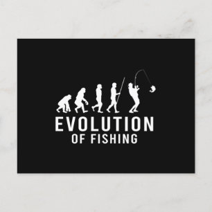 Evolution Fischfang Fischer Angelfang Fisher Gi Postkarte