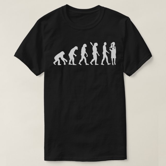 Evolution Frauen Ärztin T-Shirt (Design vorne)
