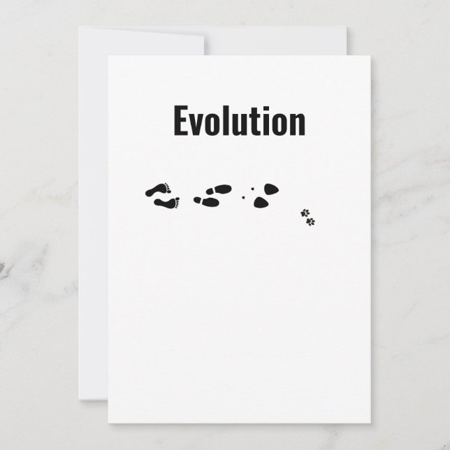 Evolution Frauen mit Katzen Hunde Erstes Weibliche Einladung (Vorderseite)