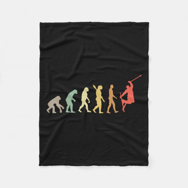 Evolution für Skifahrer - Langlauf-Saison Fleecedecke (Vorderseite)