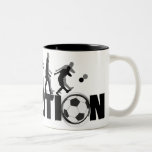 Evolution Fußball-Tasse Zweifarbige Tasse<br><div class="desc">Evolution Soccer Zweifarbige Tasse</div>