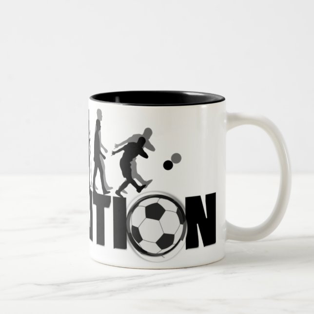 Evolution Fußball-Tasse Zweifarbige Tasse (Rechts)
