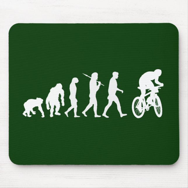 Evolution Gebirgsder radfahrenden Gebirgsradfahrer Mousepad (Vorne)