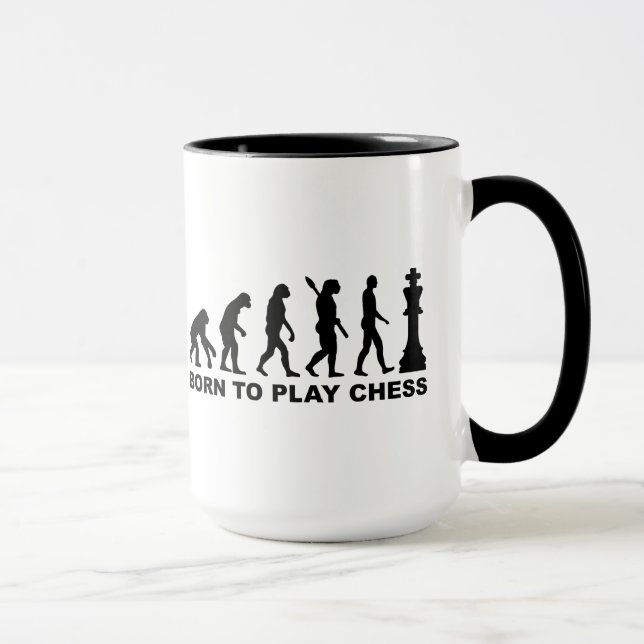 Evolution geboren, Schach zu spielen Tasse (Rechts)