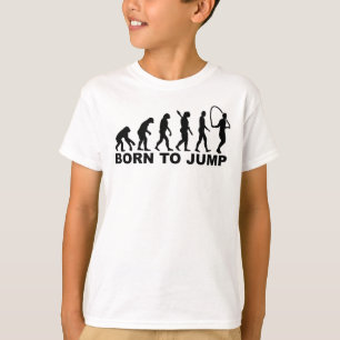 Evolution geboren zum Sprungsseil T-Shirt