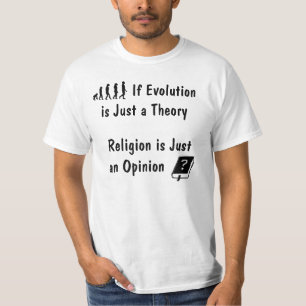 Evolution gegen Religions-T - Shirt