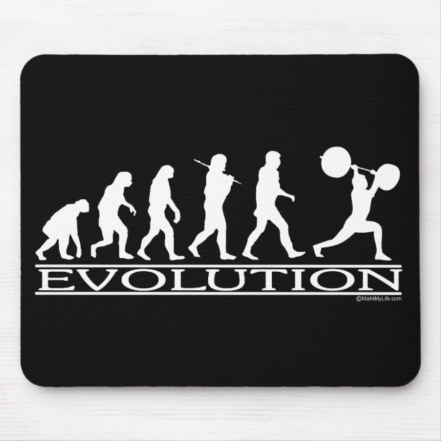 Evolution - Gewichts-Heber Mousepad (Vorne)