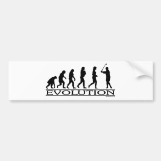 Evolution - Golf-Frau Autoaufkleber