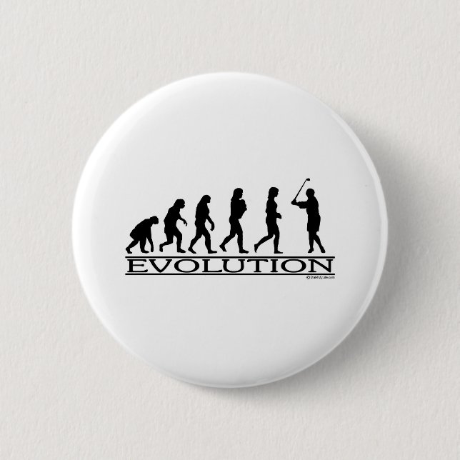 Evolution - Golf-Frau Button (Vorderseite)