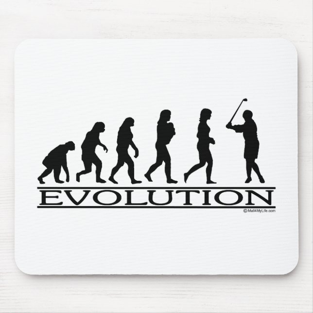 Evolution - Golf-Frau Mousepad (Vorne)