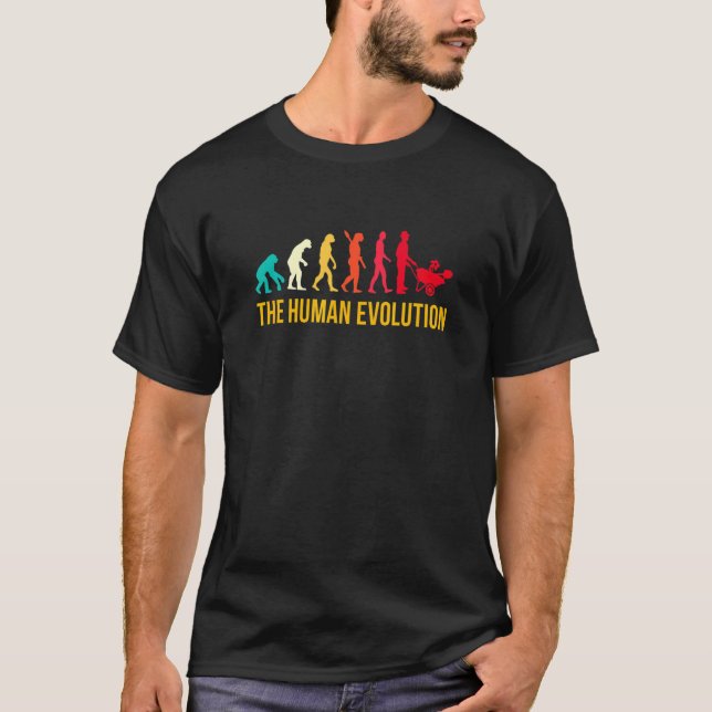 Evolution Grafik Botanische Blumen Gartenbauplan T-Shirt (Vorderseite)