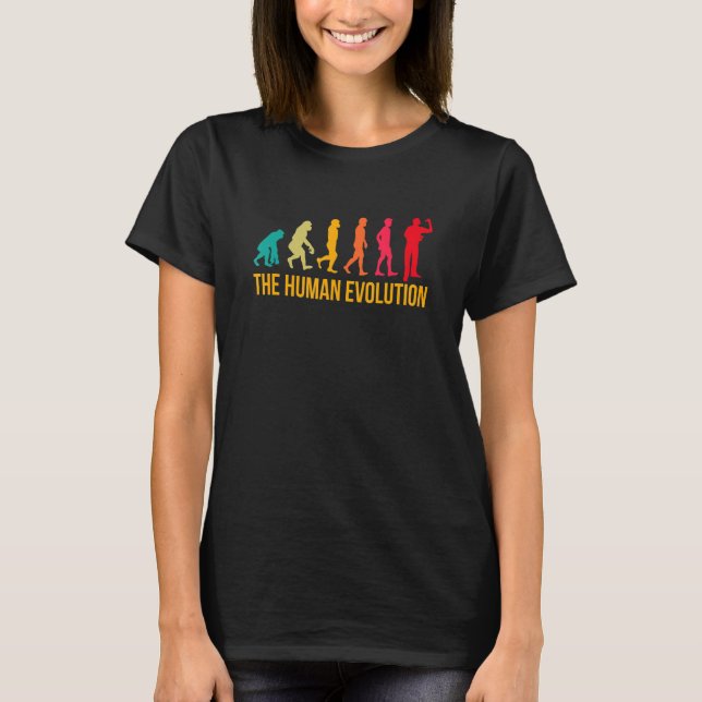 Evolution Grafik Dart Player Darts Dartboard Bull T-Shirt (Vorderseite)
