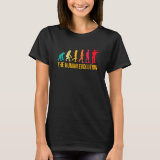 Evolution Grafik Dart Spieler Darts Dartboard Bull T-Shirt