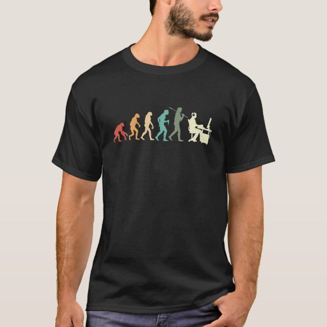 Evolution Grafik-Video-Game-Player-Gaming-Gamer P T-Shirt (Vorderseite)