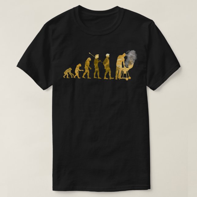 Evolution Grill Master GRILLEN Funny Grilling Fama T-Shirt (Design vorne)