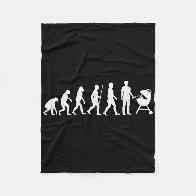 Evolution Grilling Funny Grillen Grill Rbecue Fleecedecke (Vorderseite)