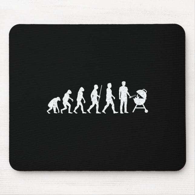 Evolution Grilling Funny Grillen Grill Rbecue Mousepad (Vorne)