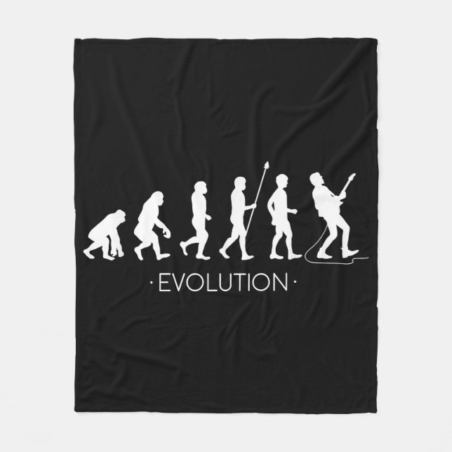 Evolution Guitarist Shirt, Rock Music Guitar Fleecedecke (Vorderseite)