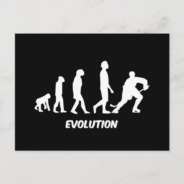 Evolution Hockey Postkarte (Vorderseite)