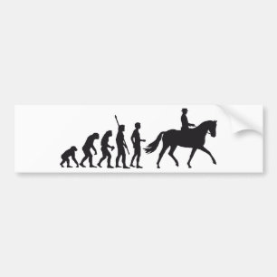 evolution horse riding autoaufkleber