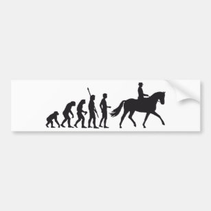 evolution horse riding autoaufkleber