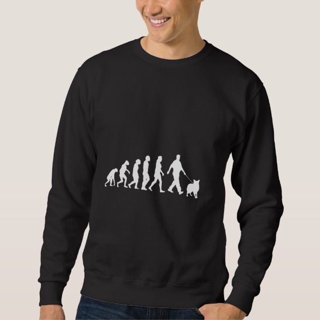 Evolution Hunde an der Grenze Colliese 1 Sweatshirt (Vorderseite)