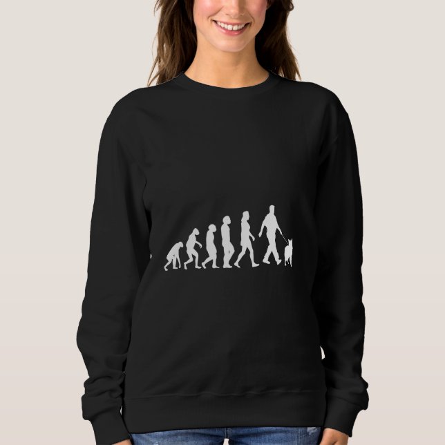 Evolution Hunde an der Grenze Colliese 1 Sweatshirt (Vorderseite)