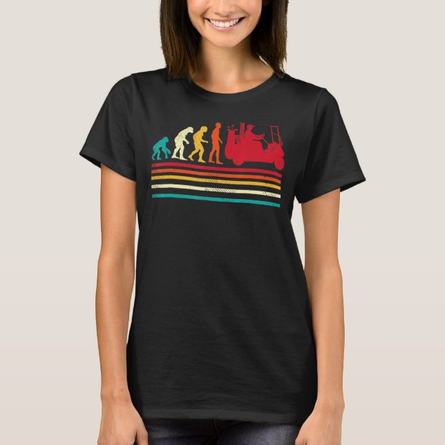 Evolution im Retrostil des Menschen T-Shirt (Vorderseite)
