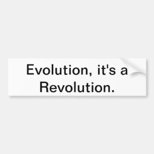 Evolution, ist es eine Revolution Autoaufkleber