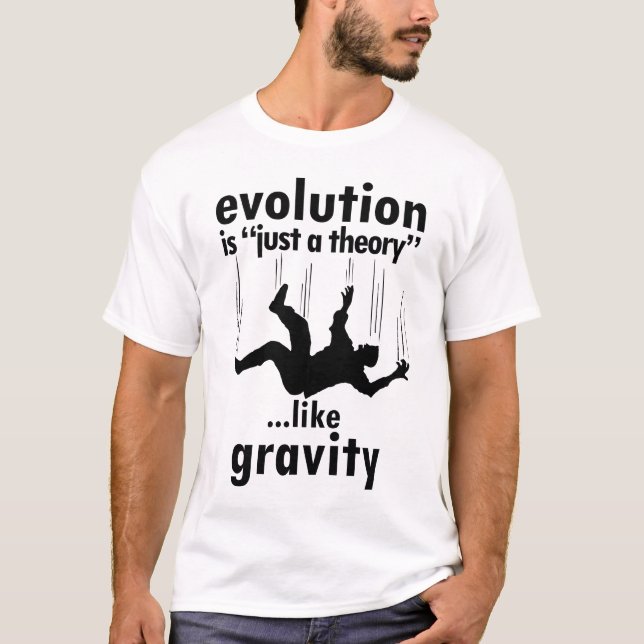Evolution ist gerade ein Shirt der Theorie-Männer (Vorderseite)